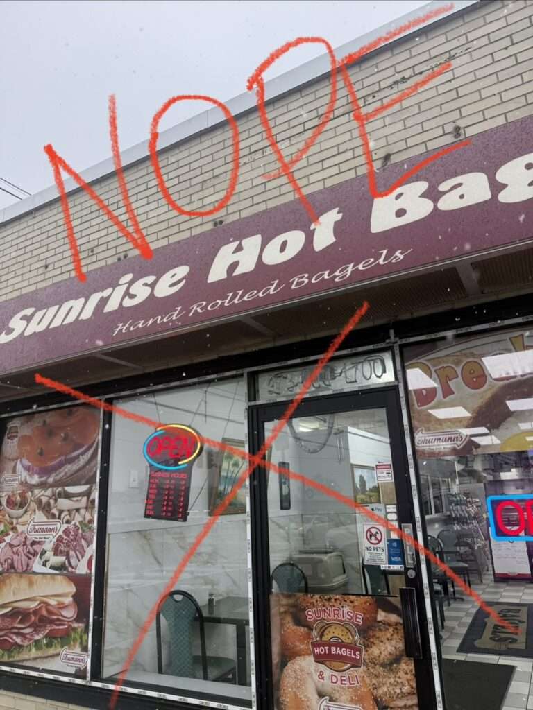 Sunrise Hot Bagels banner